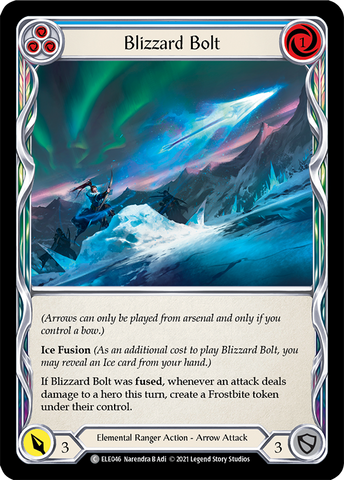 Blizzard Bolt (Blue) [ELE046] (Tales of Aria)  1st Edition Rainbow Foil
