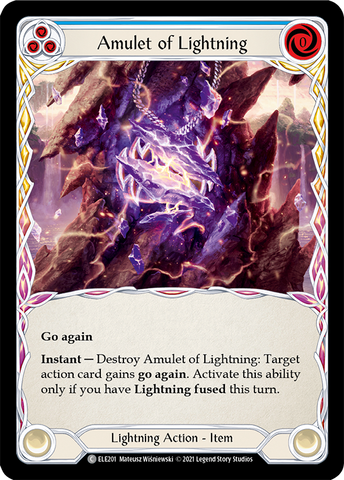 Amulet of Lightning [ELE201] (Tales of Aria)  1st Edition Rainbow Foil