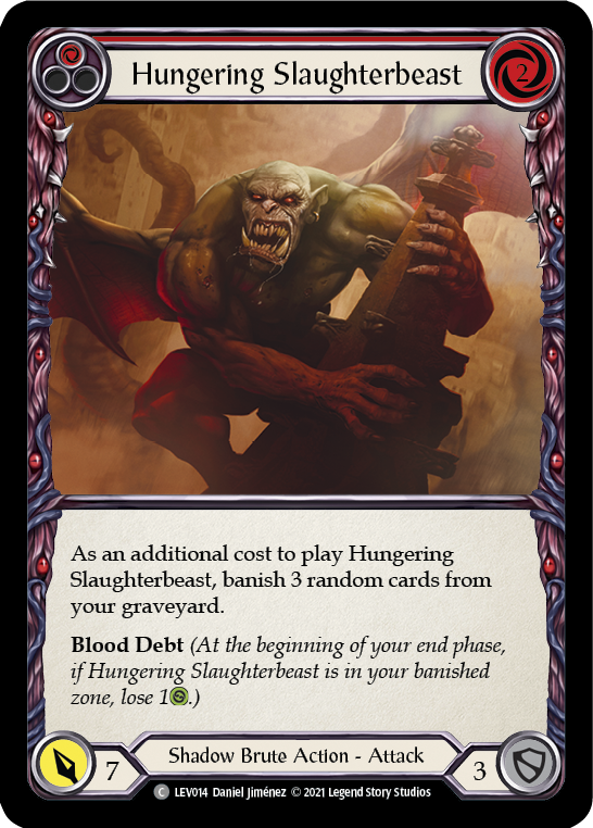 Hungering Slaughterbeast (Red) [LEV014] (Monarch Levia Blitz Deck)